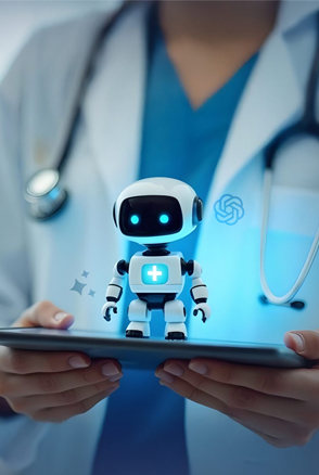Indian doctor at a modern clinic using LoQal.ai